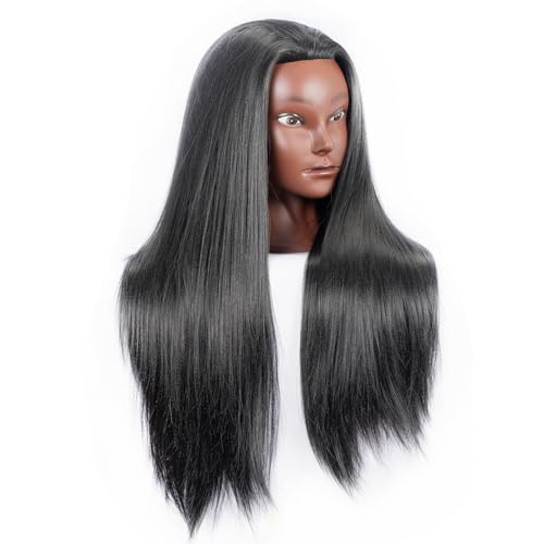 Mannequin Head with Hair & Clamp - 26" Styling Training Head