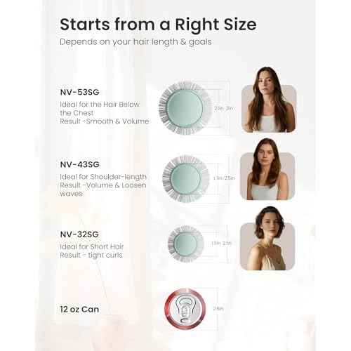 AIMIKE NaturaVol Round Brush for Blow Out, Round Hair Brush Nano Thermal Ceramic & Ionic Tech, for Blow Drying & Salon-like Styling at-home, Maximum Volume Shine - 1.7¡± Barrel, 2.5¡± w/Bristle