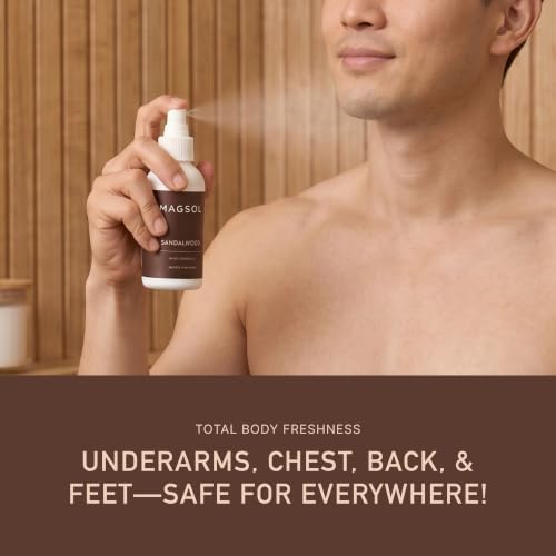 MagSol Natural Full Body Deodorant Spray, Aluminum Free