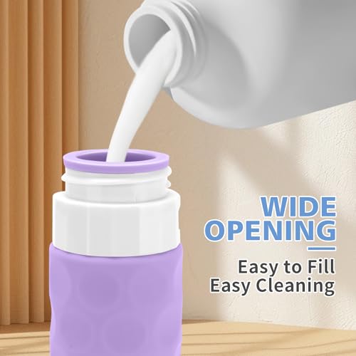 Silevoler TSA Approved Travel Bottles Set - 4 Pack, 3oz Silicone Toiletry Containers with Leak-Proof Design