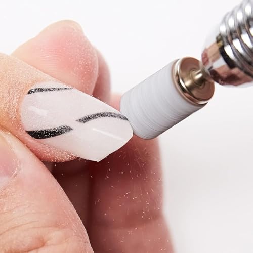 100 Pcs #180 Grit Sanding Bands for Nail Drill - Durable Gel Removal & Shaping