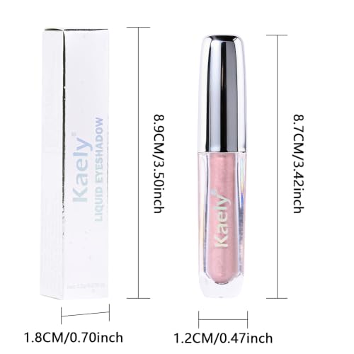 Metallic Liquid Eyeshadow Duo - 2Pcs Rose & Champagne, Long-Lasting