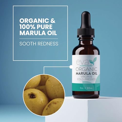 Eva Naturals Marula Oil ? 100% Pure Cold Pressed Oil for Face, Hair, Skin & Body ? Lightweight Facial & Massage Serum ? Moisturizer for Aging Care, Gua Sha & Beard Use ? 1 Oz