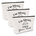 Sfodiary 3Pcs Dentist Appreciation Gift Makeup Bag Dental Gift for Women Hygienist Dental Assistant Birthday Presents Cosmetic Bag Christmas Graduation Presents for Dentist Travel Cosmetic Pouch