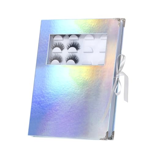 False Eyelash Storage Book - Holds 16 Pairs with Tweezers