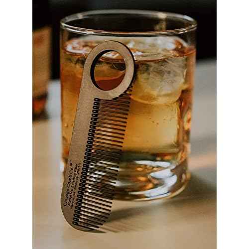 Chicago Comb No. 2 Carbon Fiber + Black Horween leather sheath, Made in USA