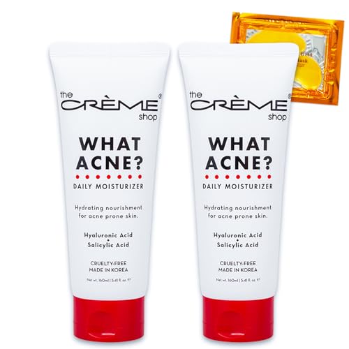 The Crème Shop Daily Face Moisturizer Bundle - 2 x 5.4 Oz with Hyaluronic & Salicylic Acid