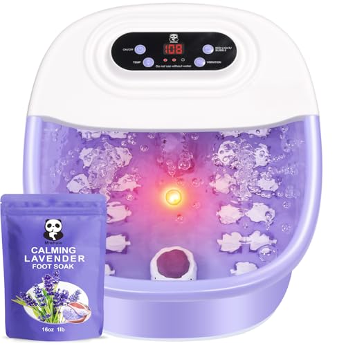 Foot Spa Bath Massager with Heat, Bubbles, and Vibration