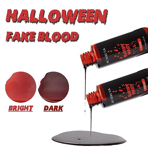 BOBISUKA Halloween Fake Blood Makeup Kit - 2 Colors