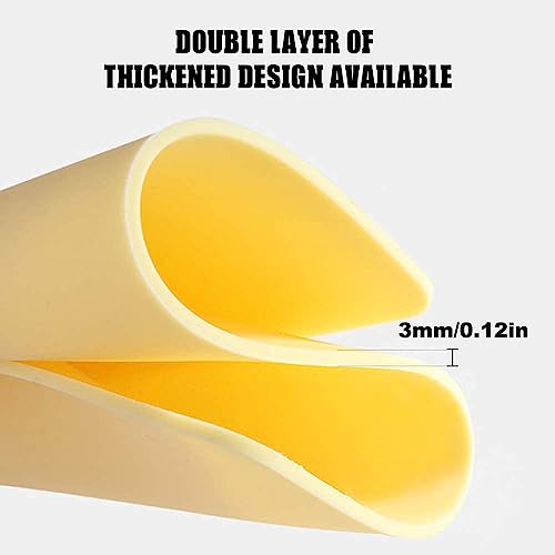 Tattoo Skin Practice - 3Pcs Tattoo Practice Skin 7.8x11.8" 3MM Tattoo Skin Double Sides Soft Silicone Pads Tattoo and Microblading Practice skin for Beginners and Experienced Tattoo Artists