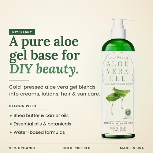 Organic Aloe Vera Gel for Face, Skin & Hair – 99% Cold-Pressed