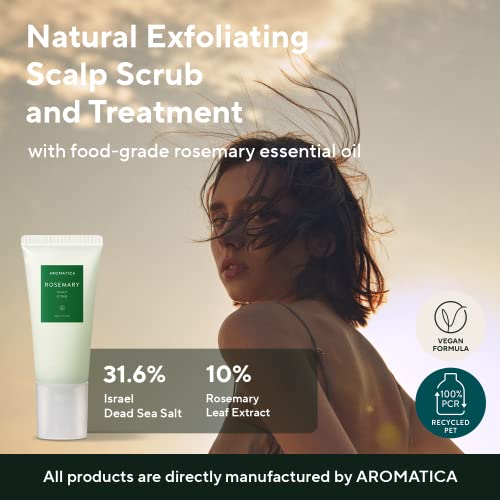 AROMATICA Rosemary Scalp Scrub & Hair Tonic Set for Dry Scalp
