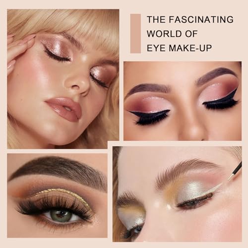 Glitter Liquid Eyeliner, 5 Colors Eyeliner Colorful Set, Shimmer Metallic Silver White, Gold Sparkling Eye Liner, Long Lasting Flare Eye Liner Liquid, Diamond Eye Makeup Set