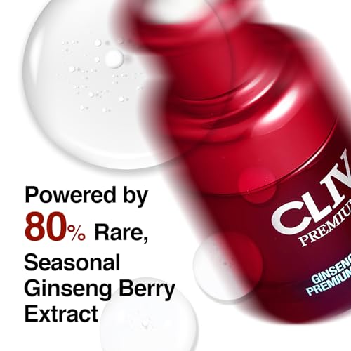 CLIV Ginseng Berry Premium Ampoule, Nourishing Facial Ampoule for Dry and Tired Skin, Healthy and Dewy Skin, Authentic Korean Skincare (Special Kit)