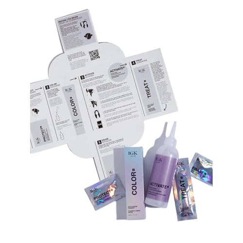 IGK Permanent Hair Dye Color Kit | 9NA Surf Club - Light Cool Blonde | 100% Gray Color Coverage + Strengthen + Shine | Ammonia Free