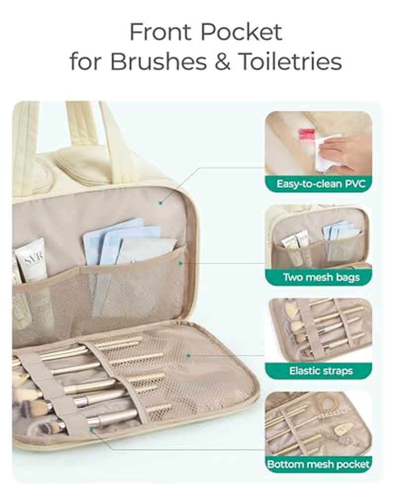 BAGSMART Travel Toiletry Bag - Large Cosmetic Organizer for Women