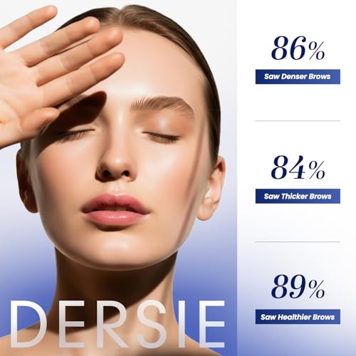 Dersie Eyebrow Growth Serum: Brow Enhancing Serum Infused with Peptide Complex, Biotin & Arginine for Fuller, Stronger, Thicker Brows ? Nourishes and Strengthens Dry, Sparse, or Thinning Brows (5 mL)
