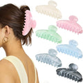 6 Pack Hair Claw Clips for Women - Non-Slip Hold All Hair Types