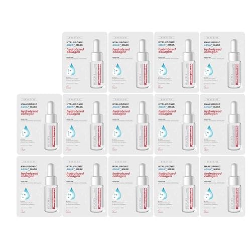 Hyaluronic Aqua Plus Essence Full Face Facial Sheet Mask 14 Sheets Combo - 2 WEEKS SET