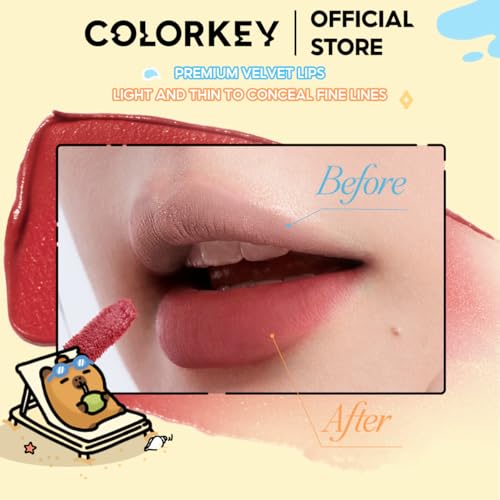 COLORKEY Capybara Matte Velvet Lipstick - Waterproof Long-Lasting