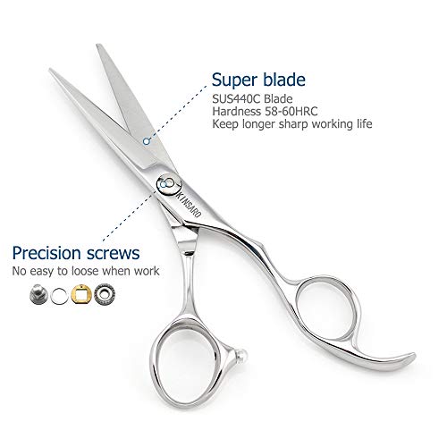 KINSARO 5.5" Professional Barber Hair Scissors 440C