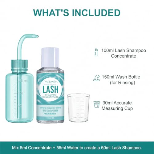 TWILASH Lash Shampoo Concentrate 100ml - Oil-Free Eyelash Cleanser