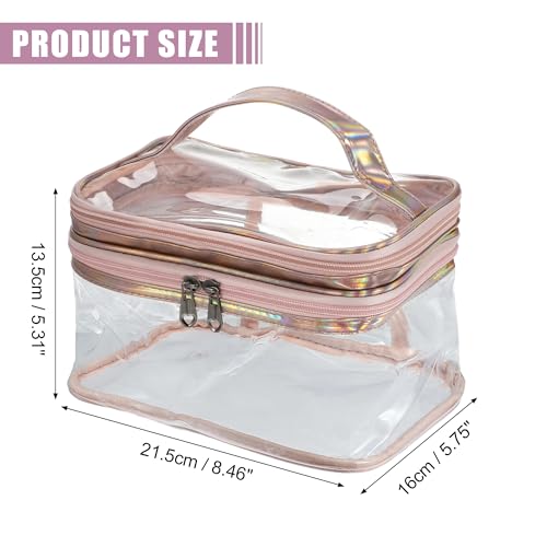 VOCOSTE Nail Bag - Pink Carrying Case for 35 Bottles, Art Organizer & Travel Storage