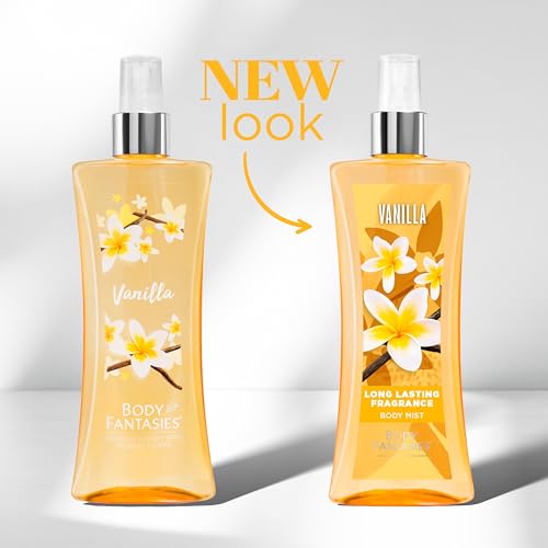 Body Fantasies Vanilla Body Spray, 8 fl oz (Pack of 2)