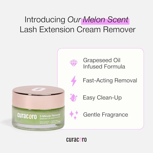 CURACORO Lash Extension Remover Cream 15g | 5-Minute Professional Formula