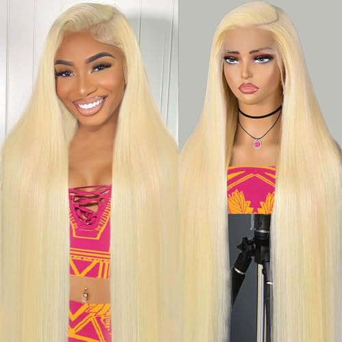 Blonde 13x6 Lace Front Human Hair Wig 180% Density, Natural Hairline