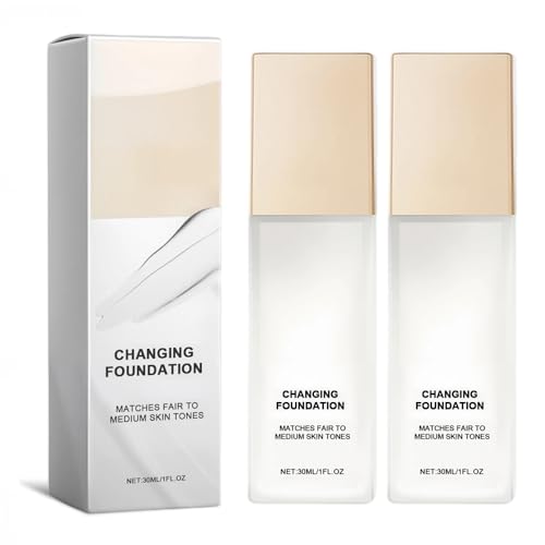 Color Changing Foundation for Mature Skin - Lightweight, Adaptive 2 pcs