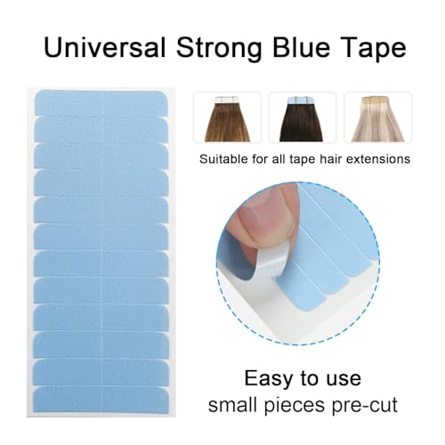 Hair Extension Tape Tabs - 60 Pieces Double-Sided Adhesive (4cm)