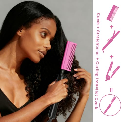 Dual Voltage Ceramic Hot Comb for Wigs | 450°F Fast Heating