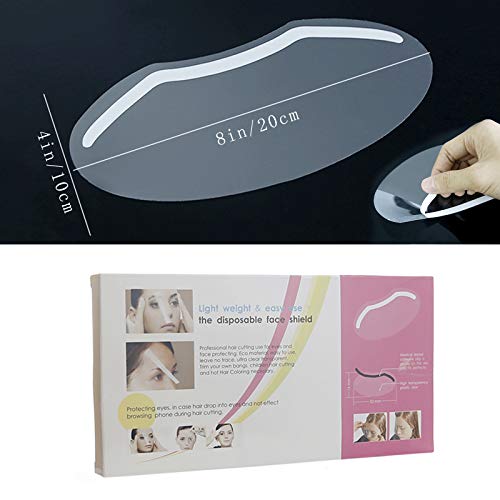 50 PCS Safety Face Shield, Disposable Microblading Protective Shower Visor Face Shield Mask, Eye Shields Masks for Hairspray Salon Supplies and Eyelash Extensions Eye Eyelid Surgery Aftercare (50PCS)