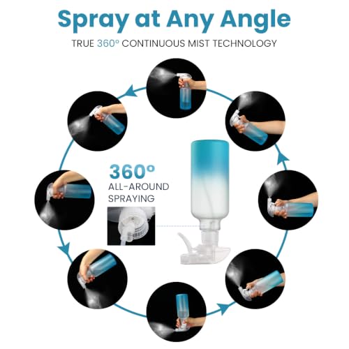 12oz Refillable Spray Bottles 2-Pack with Adjustable Nozzle