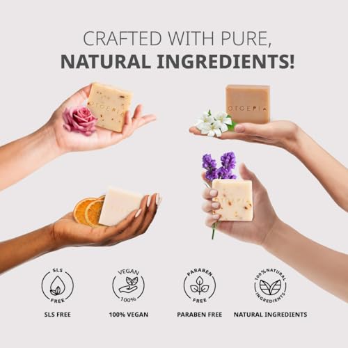 Olive Oil Soap Bars - 8 Scented Variety Pack - Natural & Moisturizing - Lavender, Orange Blossom, Jasmine, Rose, Mint, Oud, Musk, Chamomile - Gentle Cleansing - Single Scents Available