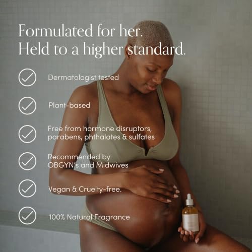 Pregnancy Belly Oil for Stretch Marks – Argan & Jojoba, 4.9oz