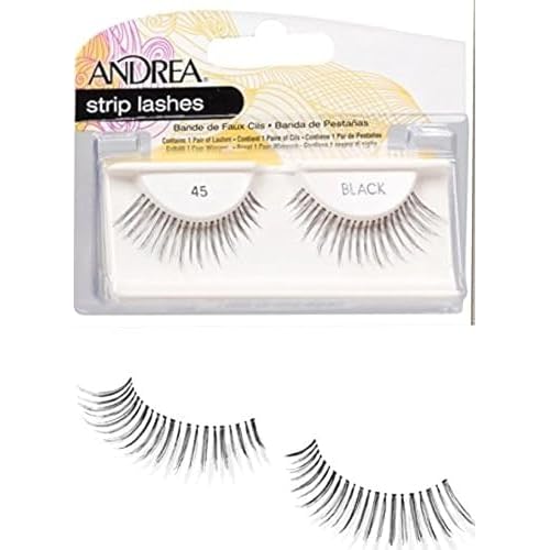 Andrea Lashes Strip Style 45 Black (6 Pack)