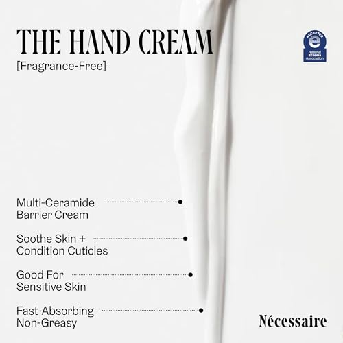 Nécessaire Hand Cream for Dry Hands, Fragrance-Free, 2.2 oz