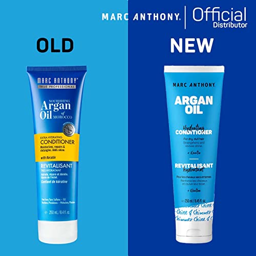 Marc Anthony Nourishing Argan Oil of Morocco Extra Hydrating Conditioner, 8.40 Ounce Tube, Sulfate-Free Keratin Conditioner (00024) (Pack of 2)