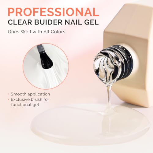 MelodySusie 2-Pack Clear Builder Gel Set - 15ml UV LED Nail Extension