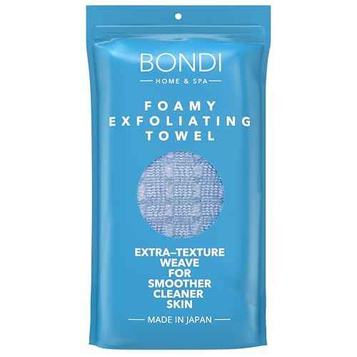 BONDI Exfoliating Washcloth - Perfect Stocking Stuffer - Extra Long - Perfect for Back Scrubbing - Made in Japan