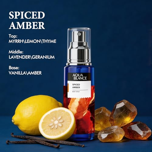AQUA BLANCE Men's Body Spray 3-Pack, 60ml Travel Size