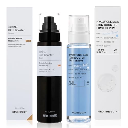 The Glass Skin Booster Duo ? Retinal Skin Booster Serum + Ultra-Hydrating Hyaluronic Acid Serum (K-Beauty Set)