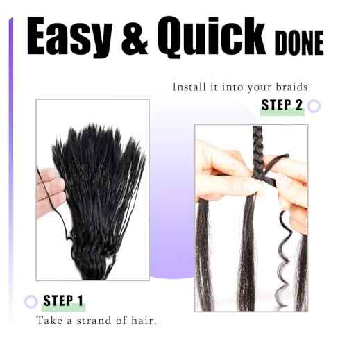 Pre-Divided Human Braiding Hair for Boho Braids Water Deep Wave Human Hair Bulk for Braiding No Weft Curly Human Hair Bundles for Boho Locs Boho Crochet Braids Hair Extensions (1B, 18"-320Strands)