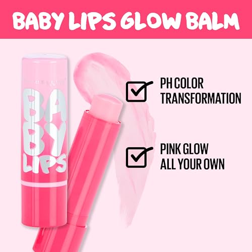 Maybelline New York Baby Lips Glow Lip Balm, My Pink, 0.13 oz.