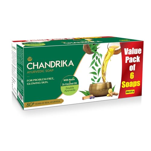 Chandrika Ayurvedic Soap, 125g (Pack Of 6)