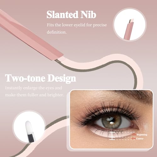 Plman Under Eye Highlighter Stick Duo with Brush, Waterproof