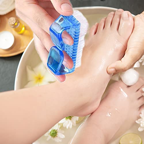 Plastic Nail Brush 4 Pcs Set - Ergonomic Fingernail & Pedicure Cleaning Brushes for Men Women - Variation of THIS listing