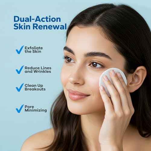 Glycolic Acid 20% Resurfacing Pads (60 Count), 20% Ultra Pure Glycolic Acid + 2% Salicylic Acid, Exfoliating Peel Pads for Face & Body, Effective Chemical with Vitamin B&C&E